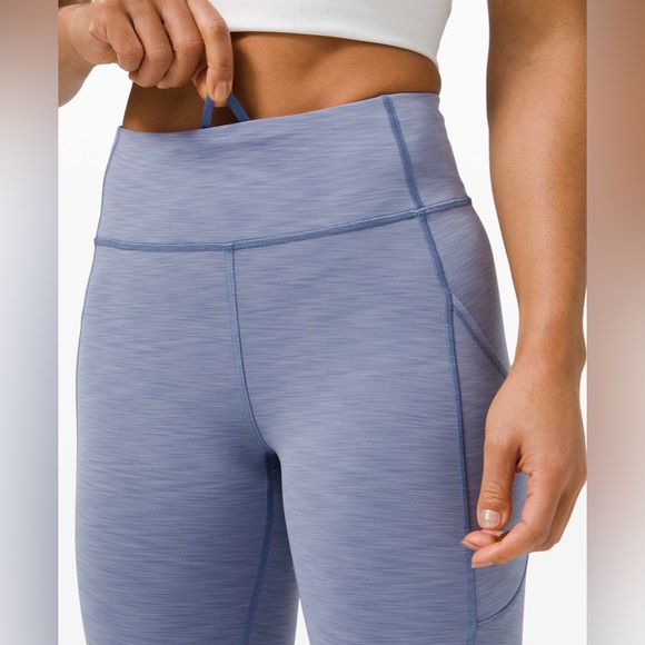 Invigorate High-Rise Tight 25", Size 6, Heathered Water Drop - Picture 3 of 5